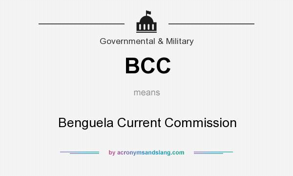 What does BCC mean? It stands for Benguela Current Commission
