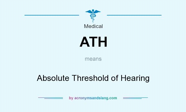 What does ATH mean? It stands for Absolute Threshold of Hearing