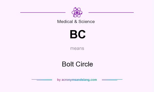 What does BC mean? It stands for Bolt Circle