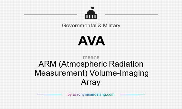 What does AVA mean? It stands for ARM (Atmospheric Radiation Measurement) Volume-Imaging Array
