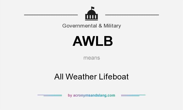 What does AWLB mean? It stands for All Weather Lifeboat
