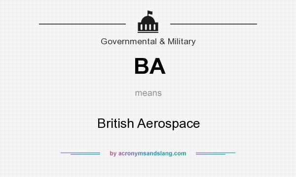 What does BA mean? It stands for British Aerospace