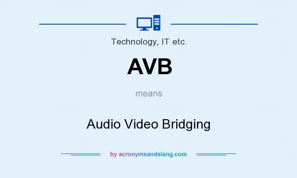 What does AVB mean? It stands for Audio Video Bridging