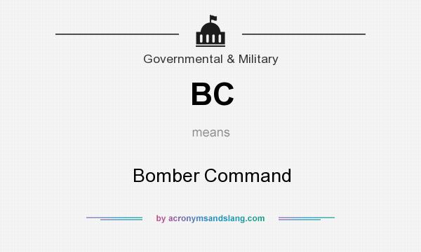 What does BC mean? It stands for Bomber Command