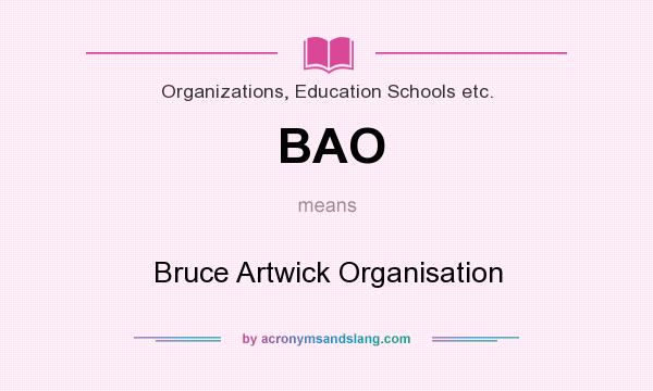 What does BAO mean? It stands for Bruce Artwick Organisation