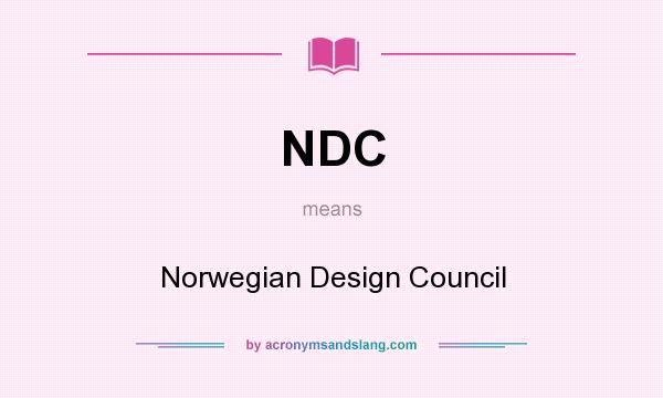 What does NDC mean? It stands for Norwegian Design Council