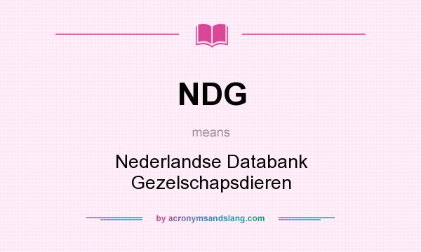 What does NDG mean? It stands for Nederlandse Databank Gezelschapsdieren