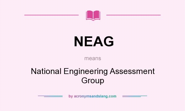 What does NEAG mean? It stands for National Engineering Assessment Group