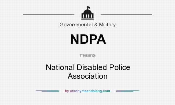 What does NDPA mean? It stands for National Disabled Police Association