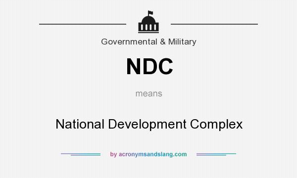 What does NDC mean? It stands for National Development Complex