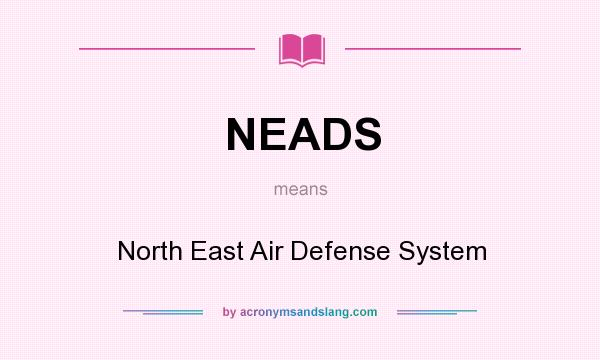What does NEADS mean? It stands for North East Air Defense System