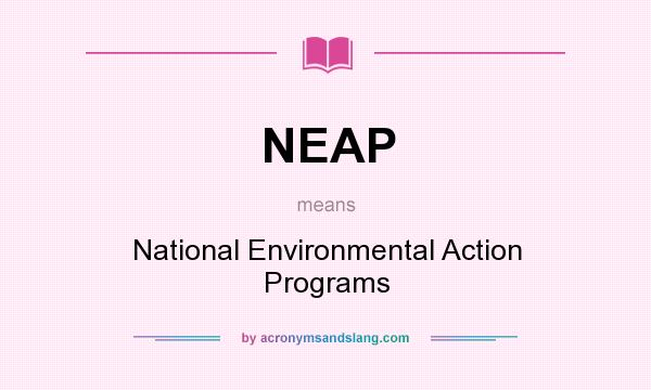 What does NEAP mean? It stands for National Environmental Action Programs