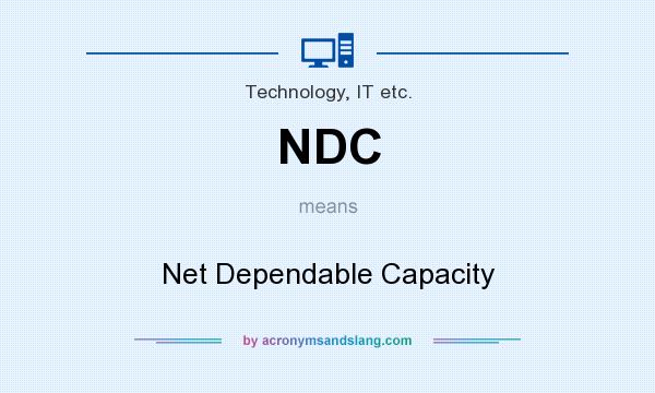 What does NDC mean? It stands for Net Dependable Capacity