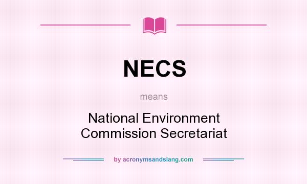 What does NECS mean? It stands for National Environment Commission Secretariat