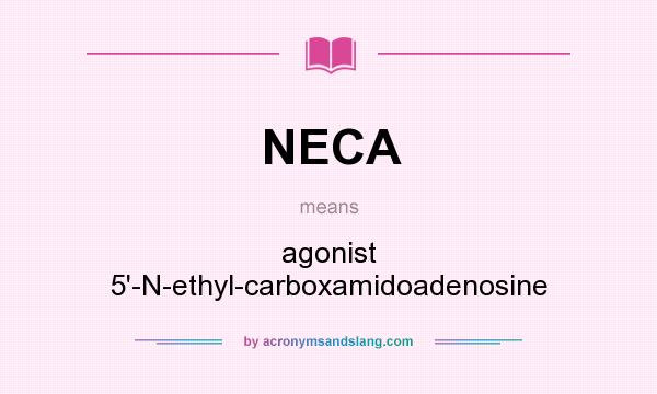 What does NECA mean? It stands for agonist 5`-N-ethyl-carboxamidoadenosine