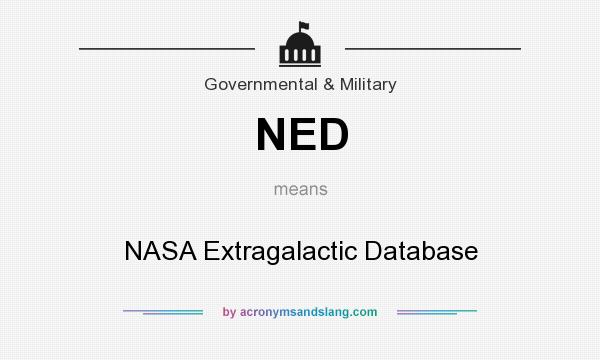 What does NED mean? It stands for NASA Extragalactic Database