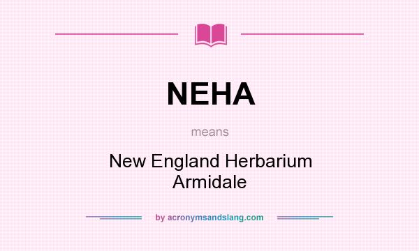 What does NEHA mean? It stands for New England Herbarium Armidale