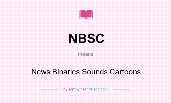What does NBSC mean? It stands for News Binaries Sounds Cartoons