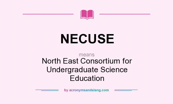 What does NECUSE mean? It stands for North East Consortium for Undergraduate Science Education