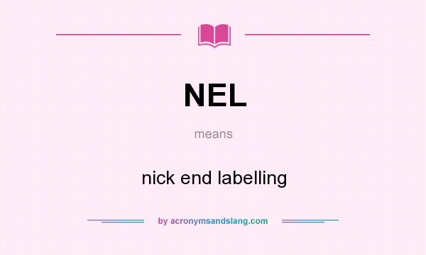 What does NEL mean? It stands for nick end labelling