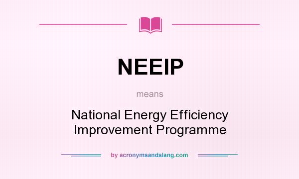 What does NEEIP mean? It stands for National Energy Efficiency Improvement Programme
