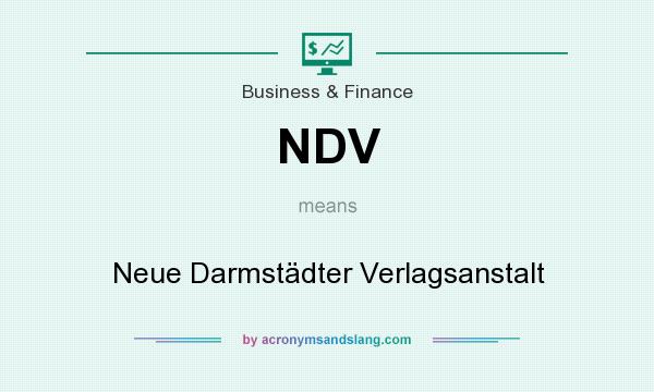 What does NDV mean? It stands for Neue Darmstädter Verlagsanstalt