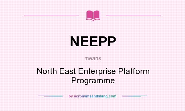 What does NEEPP mean? It stands for North East Enterprise Platform Programme