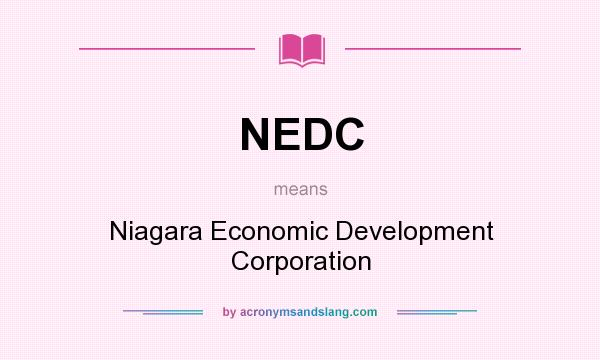 What does NEDC mean? It stands for Niagara Economic Development Corporation