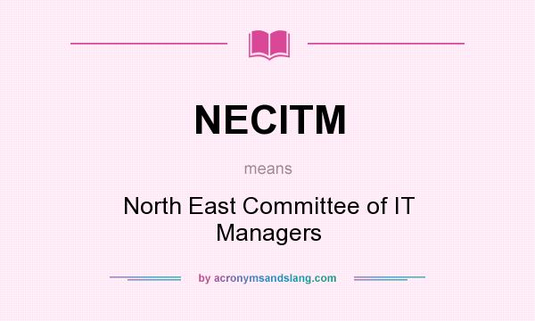 What does NECITM mean? It stands for North East Committee of IT Managers