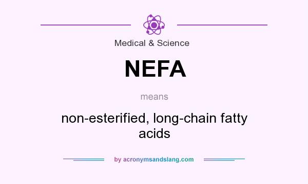 What does NEFA mean? It stands for non-esterified, long-chain fatty acids