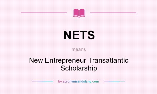 What does NETS mean? It stands for New Entrepreneur Transatlantic Scholarship