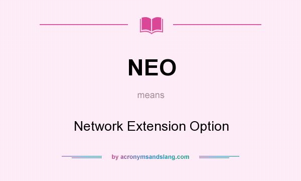 What does NEO mean? It stands for Network Extension Option