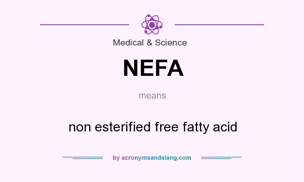 What does NEFA mean? It stands for non esterified free fatty acid