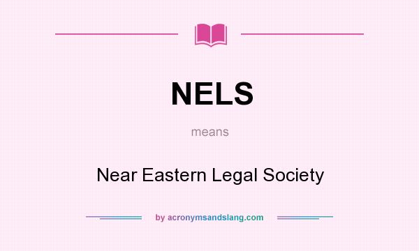 What does NELS mean? It stands for Near Eastern Legal Society