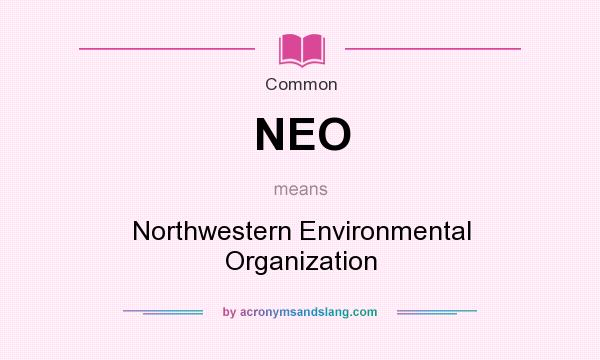 What does NEO mean? It stands for Northwestern Environmental Organization