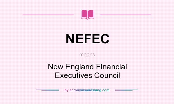 What does NEFEC mean? It stands for New England Financial Executives Council