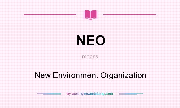 What does NEO mean? It stands for New Environment Organization