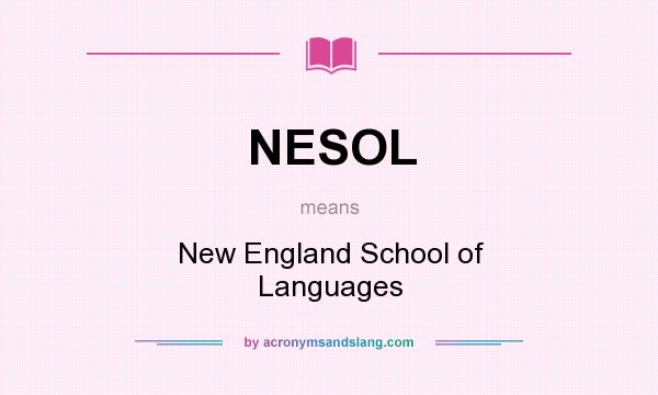 What does NESOL mean? It stands for New England School of Languages