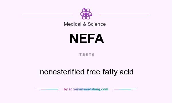 What does NEFA mean? It stands for nonesterified free fatty acid
