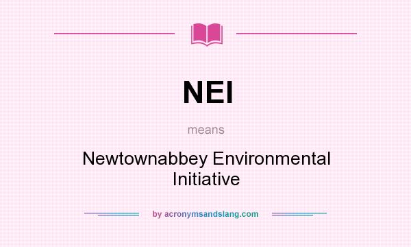 What does NEI mean? It stands for Newtownabbey Environmental Initiative