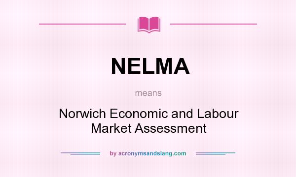 What does NELMA mean? It stands for Norwich Economic and Labour Market Assessment