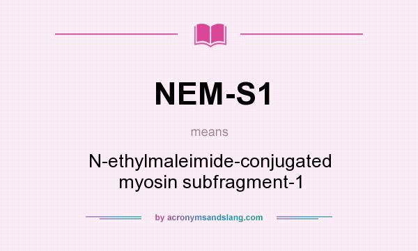 What does NEM-S1 mean? It stands for N-ethylmaleimide-conjugated myosin subfragment-1