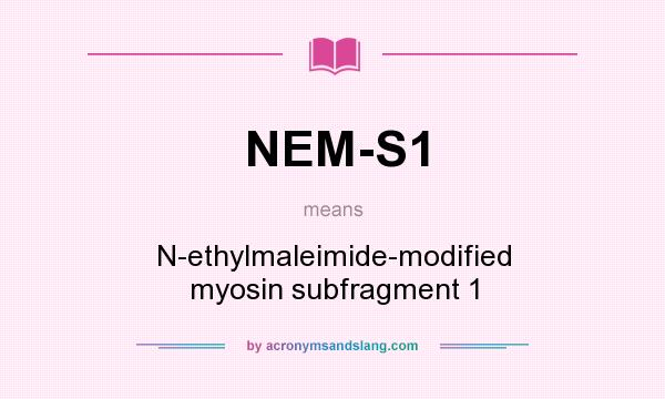 What does NEM-S1 mean? It stands for N-ethylmaleimide-modified myosin subfragment 1