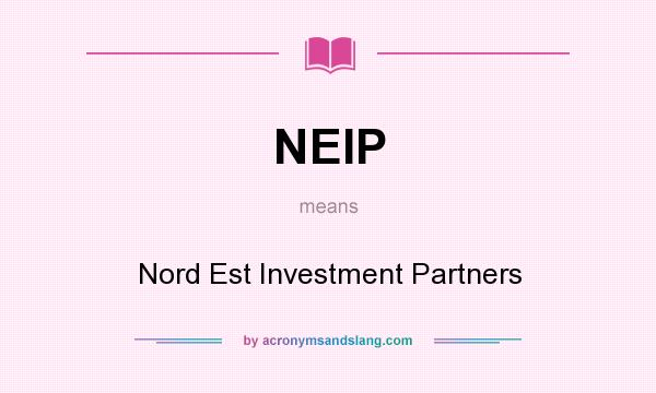 What does NEIP mean? It stands for Nord Est Investment Partners