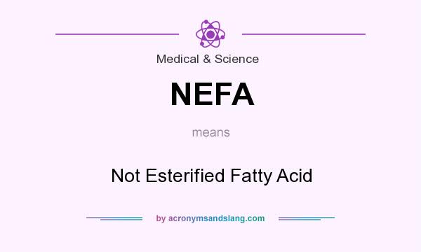 What does NEFA mean? It stands for Not Esterified Fatty Acid