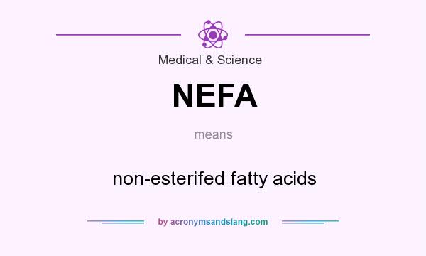 What does NEFA mean? It stands for non-esterifed fatty acids