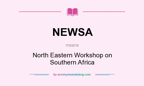 What does NEWSA mean? It stands for North Eastern Workshop on Southern Africa