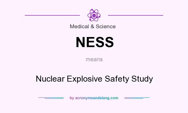 What does NESS mean? It stands for Nuclear Explosive Safety Study