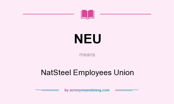 What does NEU mean? It stands for NatSteel Employees Union