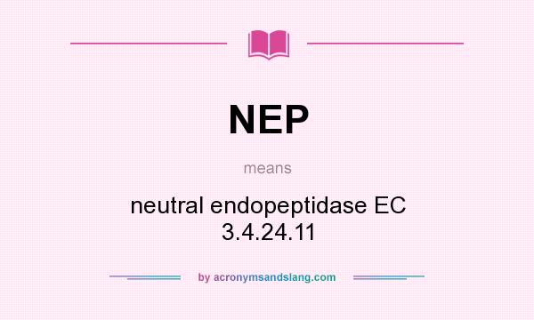 What does NEP mean? It stands for neutral endopeptidase EC 3.4.24.11